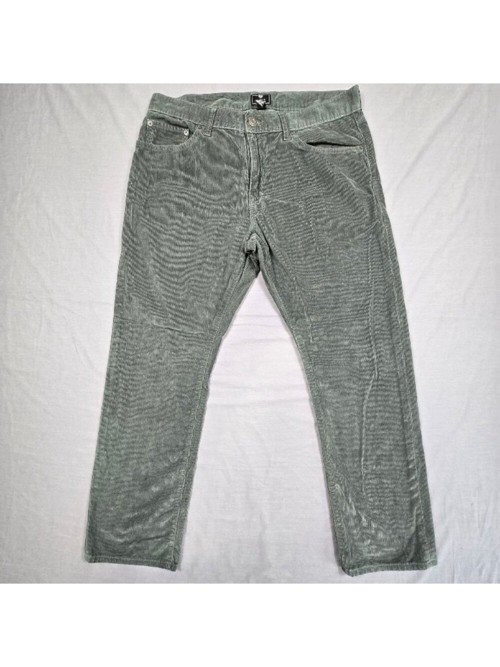 Gap Mens 34/30 Straight Fit Corduroy Pants Green Casual